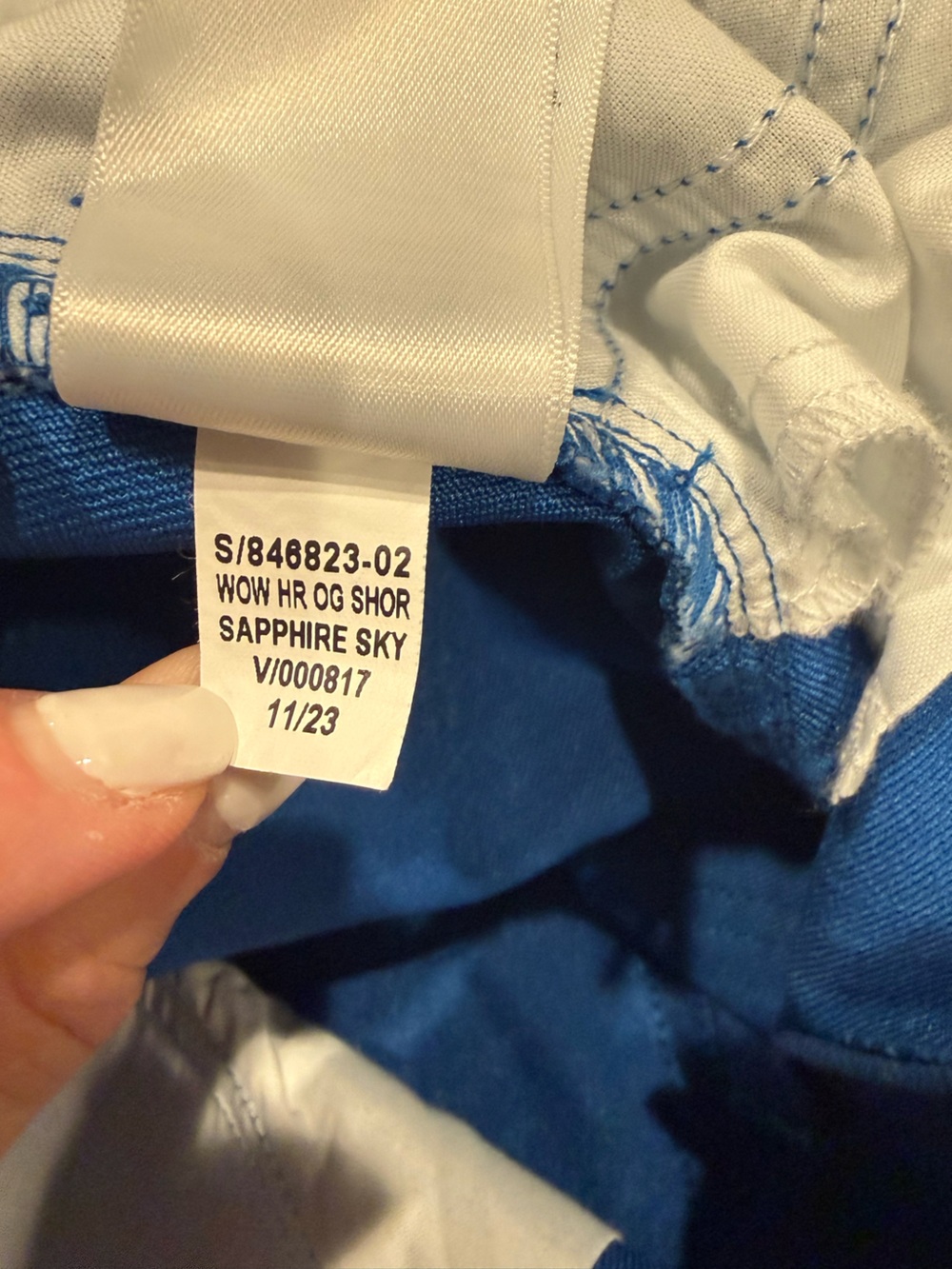 Old Navy High-Rise WOW Shorts Size 14 Sapphire Sky Blue NWOT - Picture 7 of 12